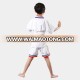 ribbed kids short sleeve taekwondo uniforms for summer